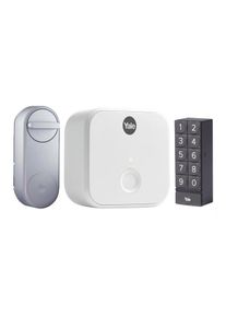 Yale Smart-Home Starter-Set »Linus Smart Lock + Wi-Fi Connect Bridge + Smart Keypad« silberfarben , Aktions-Set bestehend aus Linus Smart Lock,...