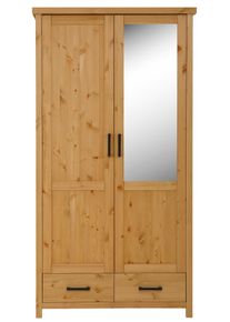 Home Affaire Drehtürenschrank »Adriana«, Aus Massivholz beige, Größe B/H/T: 105 cm x 202 cm x 58 cm B/H/T: 105 cm x 202 cm x 58 cm , Home Affaire –...