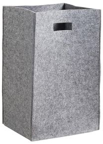 zeller Present Wäschesortierer »Filz« grau, Größe B/H/T: 35 cm x 55 cm x 30 cm B/H/T: 35 cm x 55 cm x 30 cm , Praktischer Wäschesammler aus Filz