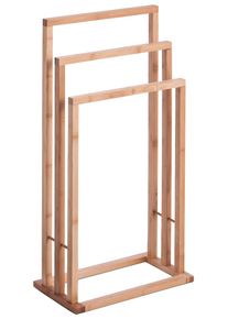 zeller Present Handtuchständer, 3 Stangen, Bambus, 42X24X81,5 Cm braun , Moderner & edler Handtuchständer