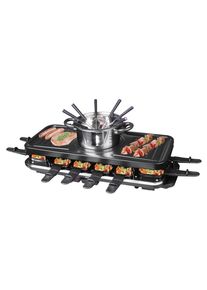SILVA HOMELINE Raclette Und Fondue-Set »Pk-Rf 120«, 1600 W schwarz, 12 antihaft- beschichtete Pfännchen