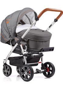 Gesslein Kombi-wagen »f4 Air+, Eloxiert/Cognac, Citygrau/Weiß Sterne«, Mit Tragetasche c2 Compact; Design & Handarbeit Aus Deutschland grau,...