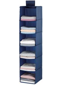 Wenko Wäschesortierer »Business«, 6 Fächer, Widerstandsfähiger Polyester-Qualität blau , Praktisches Ordnungssystem zur Aufbewahrung von...