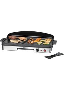Rommelsbacher Tischgrill »Bbq 2003«, 1900 W schwarz, Große Grillfläche mit glattem und geriffeltem Bereich zuschaltbare Turbo-Grillzone