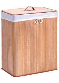 zeller Present Wäschesortierer »Bamboo«, Aus Bambus beige, Größe B/H/T: 52 cm x 63 cm x 32 cm B/H/T: 52 cm x 63 cm x 32 cm , Wäschesammler mit...