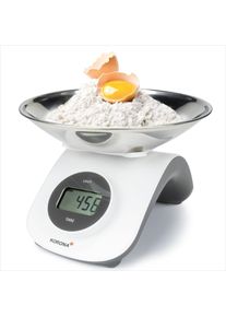 Korona K&uuml;chenwaage &raquo;CLEO 76161&laquo; Batterielos, mit Edelstahl-Schale in grau