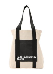 KARL LAGERFELD JEANS, Damer, Shopper, Beige / Sort, Størrelse One Size