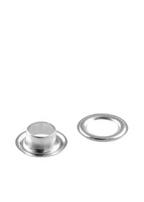 100 Unidades - Ojales para lona, autoperforantes, acero niquelado Ojales redondos #1 ( 8 mm), plata