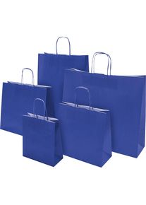 Papiertragetasche FRESH, blau, LxBxH 320 x 130 x 280 mm, 110 g/m&sup2;, VE 250 Stk, ab 10 VE
