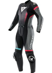 Dainese Fulminea, traje de cuero 2pcs. mujeres , color: Negro/Gris/Fucsia , tamaño: 46