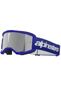 Alpinestars Vision 3 Wordmark, Briller spejlvendt , farve: Bl&aring;/Hvid S&oslash;lv-Spejlet