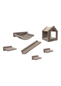Muro de escalada Kerbl Pet Monte Baldo - juego de 6 piezas para gatos