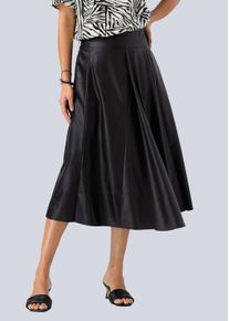 Rock mit Gürtelschlaufen in schwarz - Alba Moda