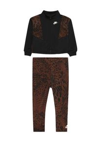 Nike Sportswear Jogginganzug 'SWOOSH' Mädchen braun / schwarz / weiß Größe 80