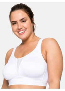 sheego Dames Sportbeha zonder beugel met 2 draagvarianten in wit ,maat 100C, Witt, 90% Polyester, 10% Elastan
