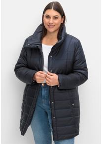 sheego Dames Gewatteerde jas van waterafstotend materiaal in diepblauw ,maat 40, Witt, 100% Polyamide. Wattering: 100% Polyester. Zakvoering: 100% Polyester
