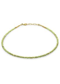 Maria Rzewuska Designerschmuck Peridot-Collier, Grün-Gold