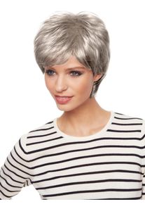 Dames Pruik Dana in blonde highlights ,maat 0, WITT, 100% Overig