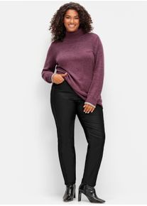 sheego Dames Thermobroek in smal model, gecoat in zwart ,maat 40, Witt, 76% Viscose, 21% Polyamide, 3% Elastan