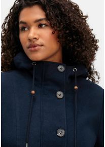 sheego Dames Winterjas in lichte A-lijn in nachtblauw ,maat 40, Witt, 70% Polyester, 27% Viscose, 3% Elastan