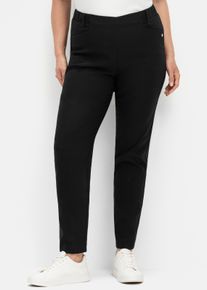 sheego Dames Bengalinebroek met shaping-inzet in zwart ,maat 20, Witt, 70% Viscose, 25% Polyester, 5% Elastan