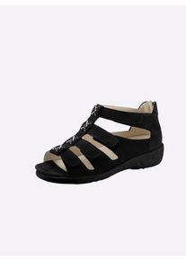 Waldläufer Dames Sandalen in zwart ,maat 6, Witt, 100% Nubuckleer