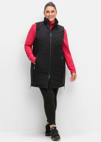 sheego Dames Functioneel gilet in water- en winddichte uitvoering in zwart ,maat 40, Witt, 94% Polyester, 6% Elastan. Wattering: 100% Polyester