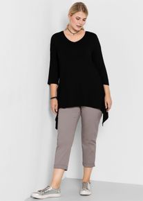 sheego Dames 7/8-broek in smal model in zilvergrijs ,maat 50, Witt, 97% Katoen, 3% Elastan