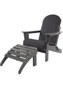 Aspero Heren Zitmeubels 'Adirondack' antraciet One Size