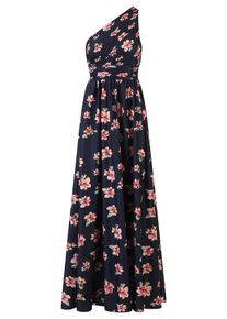 Kraimod Abendkleid Damen dunkelblau / rot / weiß Größe 34