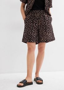 Shorts larghi in mussola di cotone, Grigio, Taglia 52, bonprix
