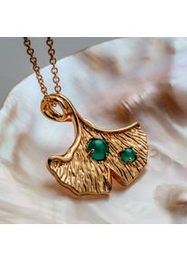 Holzkern Collane Donna Oro e Calcedonio