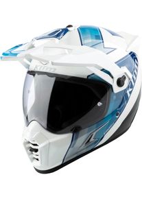 Klim Krios Pro ECE/DOT Spectrum, casque d aventure , couleur: Blanc/Noir/Bleu , taille: M
