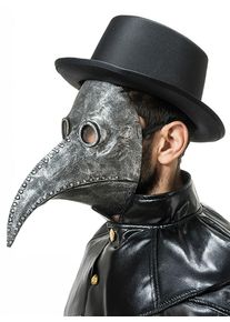 maskworld Gray Latex Plague Doctor Mask