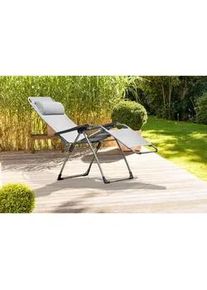jankurtzmöbel Fiam Garten-Relaxsessel , Silberfarben, Taupe , Metall, Textil , Uni , 82x118x66.5 cm , Gartenmöbel, Gartenliegen, Liegestühle