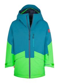 Trollkids Ski-/snowboardjas "Kongsberg" blauw/groen - 53% | Maat: 98