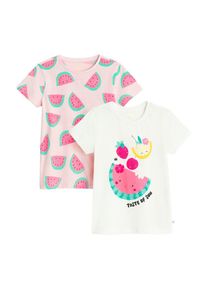 Cool Club T-Shirt Mädchen grün / pink / rosa / weiß Größe 98