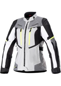 Alpinestars Bogotá Pro, casaco têxtil Drystar mulheres , cor: Cinzento Claro/Cinzento Escuro/Amarelo Néon , tamanho: L