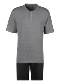 s.Oliver Pyjama Herren grau / schwarz Größe S