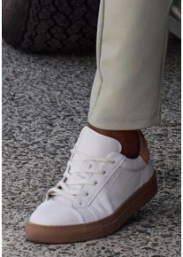 ELBSAND Dames Sneaker in wit ,maat 36, Witt, 100% Leer