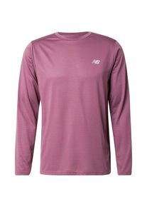 New Balance Heren Functioneel shirt 'Essentials' zilvergrijs / pruim S