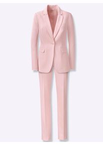 Heine Dames Broekpak met zijzakken in lichtroze ,maat 34, Witt, 77% Polyester, 20% Viscose, 3% Elastan