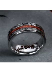 Holzkern Numerary Ring Zilver en Koa