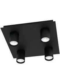 Eglo Led-Strahler , Schwarz , Metall , quadratisch , F , 32x10x32 cm , Lampen & Leuchten, Innenbeleuchtung, Spots & Strahler, Deckenspots