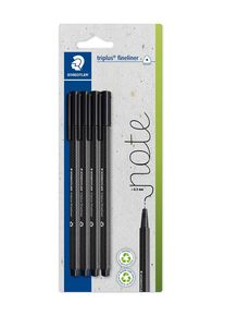 Staedtler Fineliner triplus rPP black 4pc Bl