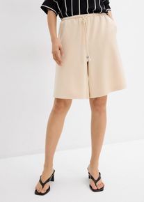 Bermuda aus Scuba, beige, Größe 32/34 (XS), Viskose, bonprix