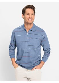 Marco Donati Poloshirt met lange mouwen Sweatshirt (1-delig) heren lange mouwen maat 44/46 blauw
