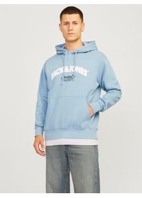 Jack & Jones Jack & Jones Hoodie JORBRONX ARCH BIG SWEAT HOOD heren hoodies maat XS blauw