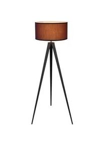 Novel Stehleuchte , Schwarz , Kunststoff, Textil , Kreise , rund , 153 cm , RoHS, ISO 9001, Bsci, Ce , Lampen & Leuchten, Innenbeleuchtung, Stehlampen, Stehlampen