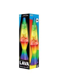 Lava Lamp 37cm White/Tri-colour Rainbow Base